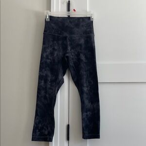 Lululemon gray tie-dye align leggings. Worn. No tags. Size 4